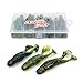 RUNCL Anchor Box - Soft Body Frog, 2 Legged Frog, Soft Frog Lure with Kicking Legs Hook Slot 4in (Pack of 15)