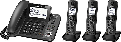 Panasonic KX-TGF383M DECT 6.0 Plus Corded / Cordless 3-Handset Landline Telephone System (Certified Refurbished)