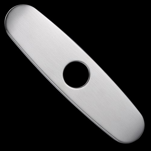 image for HUASONG 9.65 Inch Oval Stainless Steel Deck Plate Hole Cover Faucet Es