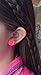 Summerfield Collection Silver-tone Faux Druzy Stone Stud Earrings 12mm (Neon Pink)