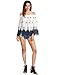 Floerns Women's Long Sleeve Off Shoulder Boho Blouse Top Navy M