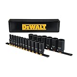 DEWALT Deep Impact Socket Set, 19-Piece, 1/2" Drive