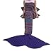 Mermaid Tail Blanket, 74''x 35'' Crochet Mermaid Blankets Seasons Warm Soft Handmade Sleeping Bag, Best Easter Gift for Kids Teens Adult