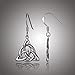 Amazon Essentials Sterling Silver Celtic Triquetra Knot Triangle Drop Wire Earrings, (previously Amazon Collection)