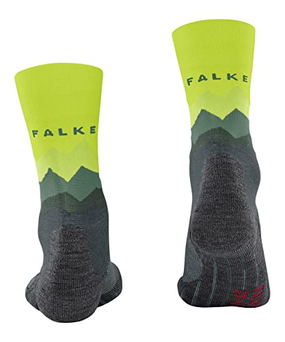 FALKE Herren Wandersocken TK2 Explore M So Wolle Funktionsmaterial antiblasen dick 1 Paar, Grau Steel Grey 3583 Crest-O, 39-41 2