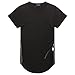 Aiyino Men's Hipster Hip Hop Short Sleeve T-shirt With Zipper Trim