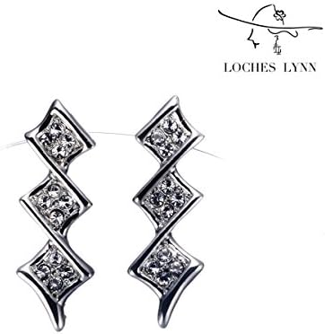 Loches Lynn Triple Square Drop Fashion Earrings STELLUX Elements AUSTRIAN CRYSTALS (EP-20683)