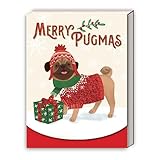 Punch Studio Xmas Pug Christmas Pocket Notepad