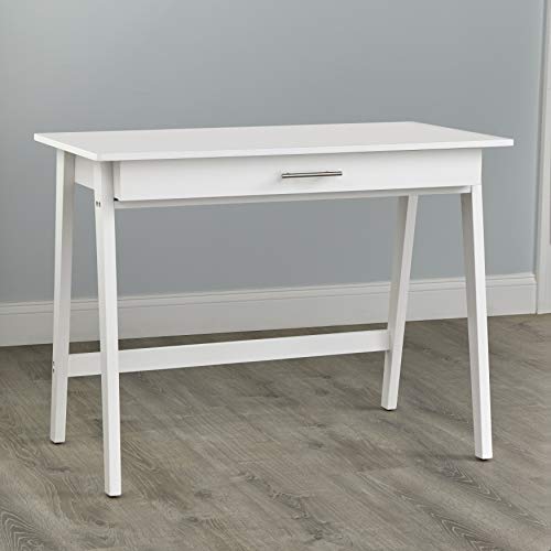 Target Marketing Systems Renata Wooden Home Office Desk, White Pricepulse