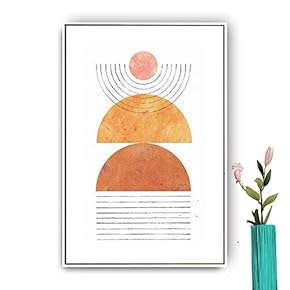 Framed Canvas Wall Art for Living Room, Bedroom Abstract House Canvas Prints for Modern Home Decoration Ready to Hang - 16"x24" inches