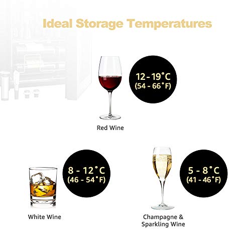 WIE 28 Bottle Wine Cooler Refrigerator Compressor Wine Fridge