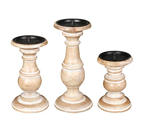 image for The Wooden Town Candle Holder Stand Wooden, Candalbras, Candle Holders