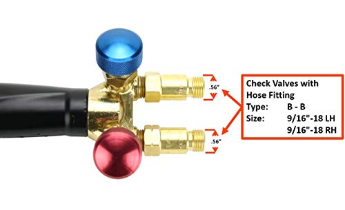 Heavy Duty Oxy-Fuel Torch Apollo Replacement for Victor with Check Valves + Cutting Tip (Propane)