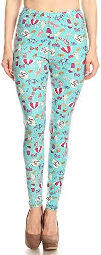 iZZYZX Women's Plus Summer Theme Vacation Pattern Printed Leggings