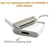 [iCablezTM USA] Lightning 8 Pin Female to 30 Pin Male Adapter for Iphone 4s 3 Ipod Touch 4 Ipad 1 8pin , works with docking stations,ihome bose and more