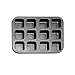HOMOW Non-Stick Bakeware Brownie Bar Square Cake Pan, Mini Cheesecake Cupcake Pan, 12-Cavity (13.9
