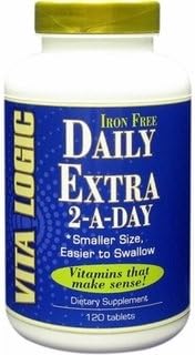 Vita Logic Daily Extra 2-A-Day No Iron 120 Vegetarian Tablets