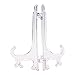 Cosmos Pack of 12 Clear Plastic Easels Plate Stands to Display Plates, Pictures or Other Items, 6 Inch Tall (Clear)
