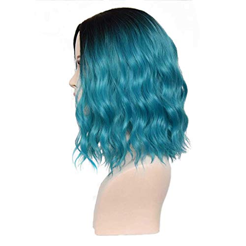teal colored wigs