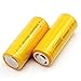 Crtch 5000mAh 3.7V Rechargeable Li-ion Battery 26650-2 Pack -More than 800 cycles -Power for Flashlight