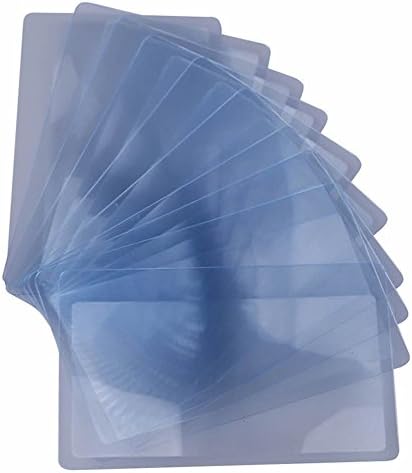 MUMUTIPS 20-Pack Credit Card Sized Magnifying Lenses- 300% Fresnel Magnifier