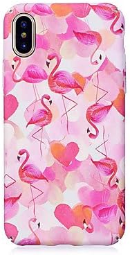 Case For Apple iPhone X iPhone 8 Glow in the Dark Embossed Pattern Back Cover Flamingo Hard PC for iPhone X iPhone 8 Plus iPhone 8 iPhone ( Compatible Models : IPhone 8 )