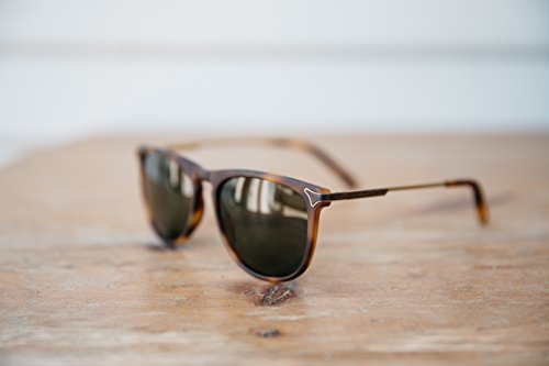 Shwood- Keller Acetate, Sustainability Meets Style, Matte Brindle, G15 Polarized Lenses