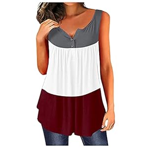 YHIIen Dames tanktop zomer mouwloos T-shirt knoopsluiting blouse sexy mouwloos shirt crop tops dames mode ronde hals…