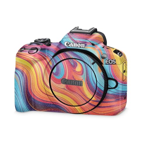 Glossy Glitter Camera Skin Compatible with Canon EOS R50 (2023) - Orange Pour -…