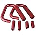 AUTOSAVER88 Front Rear Grab Handle Bar Kit Compatible for 2007-2018 Jeep Wrangler JK Unlimited 4 Doors Solid Steel Grab Bar - Red
