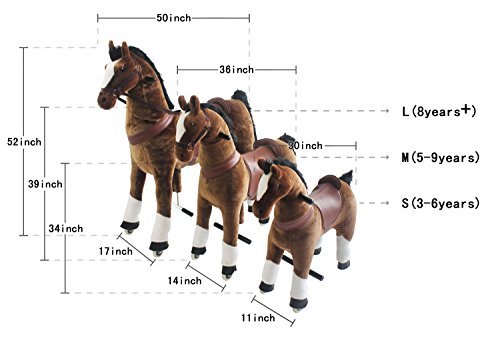 Mechanical Riding Horse Toy Simulated Horse Riding on Toy Ride-on Cycle Toys :More Comfortable Riding with Gallop Motion for Kids 3-6 Years