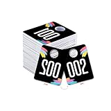 Live Sale Plastic Number Tags, Normal and Reverse Mirror Image, Reusable Hanger Facebook Cards, 100 Consecutive Numbers, (001-100)