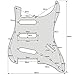 IKN 1Ply Silver Mirror ST Pickguard Backplate Set for 3 Single Coil Pickups-11 Hole, come with Pickguard Screws