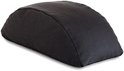 Halfmoon Bridge Cushion - A Semi-circle Zafu for Meditation and Yoga - Charcoal