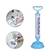 CNSTAR Toilet Plunger, Powerful High Pressure Suitable Sure Holder Drain Plunger for Bathroom, Toilet, Bathtubs, Showers (Blue)