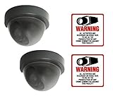 VAS #2704 Mini Dome Dummy Camera w Motion Activated Blinking LED w (2) #204 Decal