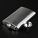 Hip Flask with Funnel 10oz Stainless Steel Classic Silver Vodka Whisky Hip Flask