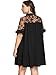 Romwe Women's Plus Size Floral Lace Short Sleeve Ruffle Summer Beach Swing Tunic Dress