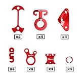 TRIWONDER Aluminum Alloy Guyline Cord Adjuster Tent Tensioners Rope Adjuster for Tent Hiking Camping (Various - 28 Pack)