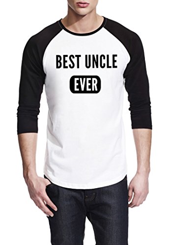 GibGae Best Uncle Ever 3/4 Sleeve Unisex Baseball Tee T-Shirt