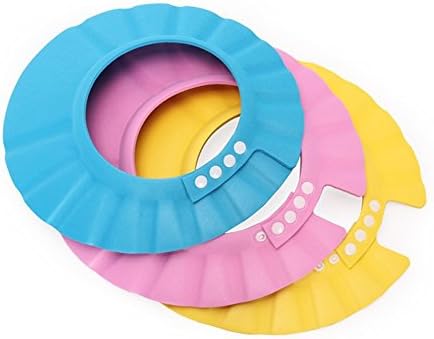 Suppersupplier 3 Pcs Adjustable Baby Hat Toddler Kids Shampoo Bath Bathing Shower Cap Wash Hair Shield Direct Visor Caps for Children Baby Care