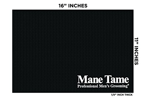 Mane Tame Professional Barber Station Mat 16" x 11" x .25" - Durable, Heavy-Duty, Sleek Design. Comfortably fits most barber workstations!
