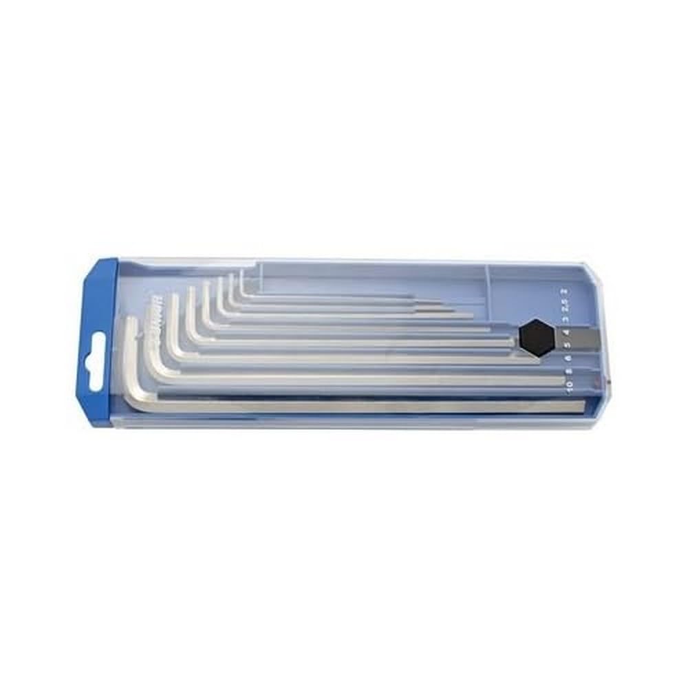 Unior 220/3LPB2 Allen Wrench for Hexagon Screws, Long Version, Set in a Plastic Case