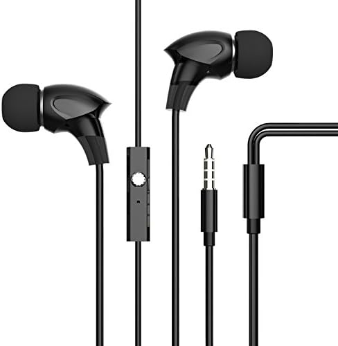 Venstone V1 Earbuds Stereo Bass In-ear Headset with Build-in Microphone for Hands Free Ceramic Earphones (Black)