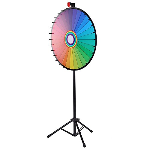 WinSpin 30" Editable Rainbow Prize Wheel 30 Slot Floor Stand Tripod Spinning Game Tradeshow Carnival - Thumbnail 3