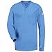 Bulwark Flame Resistant 6.25 oz Cotton Excel FR Mens Long Sleeve Tagless Regular Henley Shirt