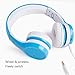 Kids Bluetooth Headphones Yusonic Wireless Over Ear Volume limiting Foldable Headset with Mic Stereo Cordless Ear Muffs for Cell Phones TV Computer Toddler Tablet Game School Boys Girls (Blue 1)thumb 4