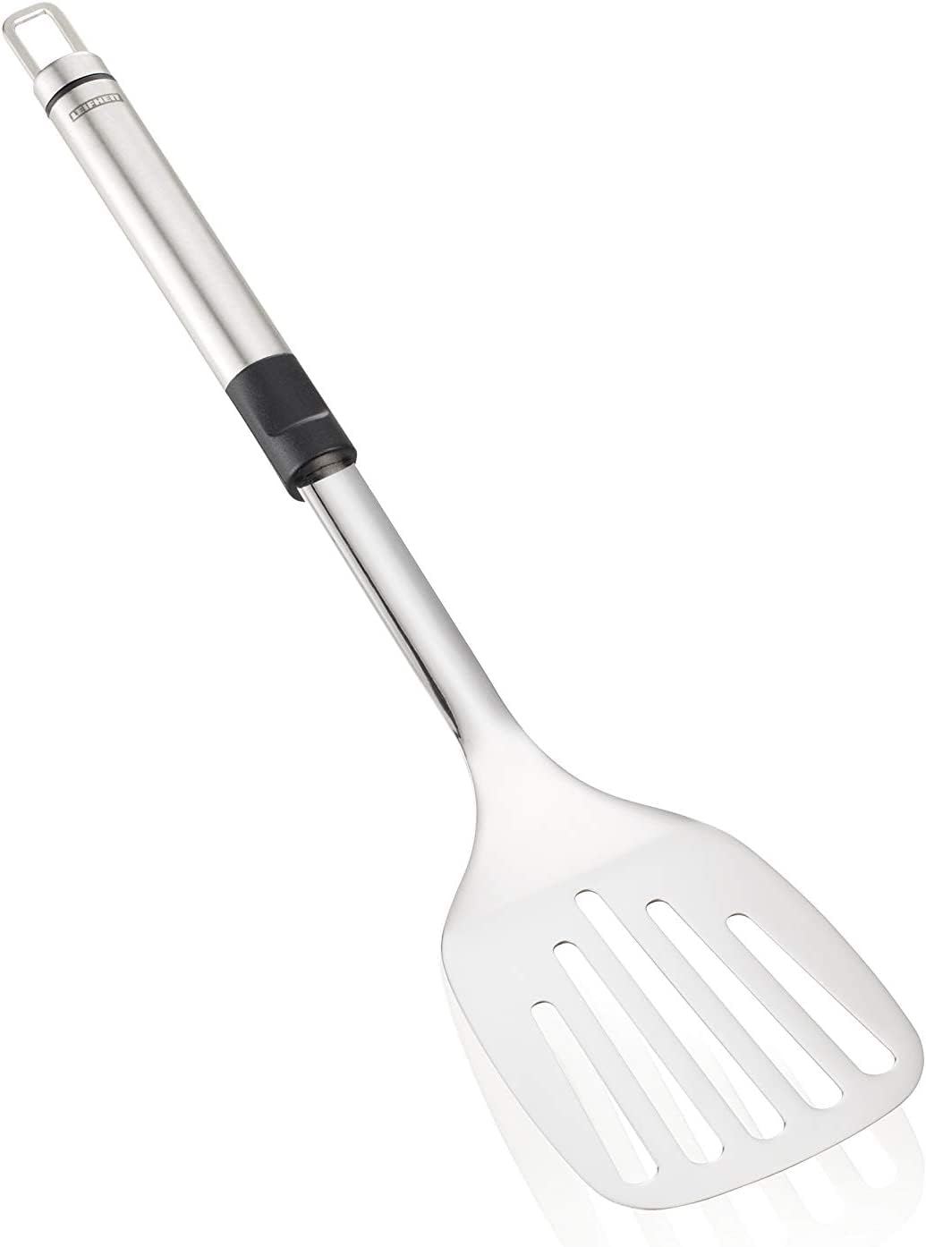 Leifheit Spatula Proline Metal and Plastic, Dishwasher Safe, Sterling Stainless Steel, Cake Spatula, Kitchen Spatulas Turner, Silver/Black — image 1