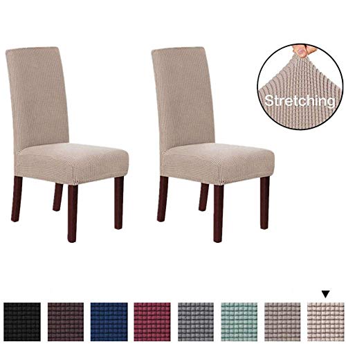 LINGKY Silla De Comedor Elástica Fundas De Tela De Poliéster Spandex