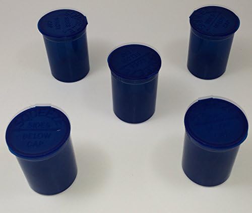 (15 Pack) 13 Dram Squeezies Squeeze-top Pill Bottles Rx Pill Bottles Prescription Crafts Coins Storage Medicine Containers 10 Assorted Colors You Pick (Blue)